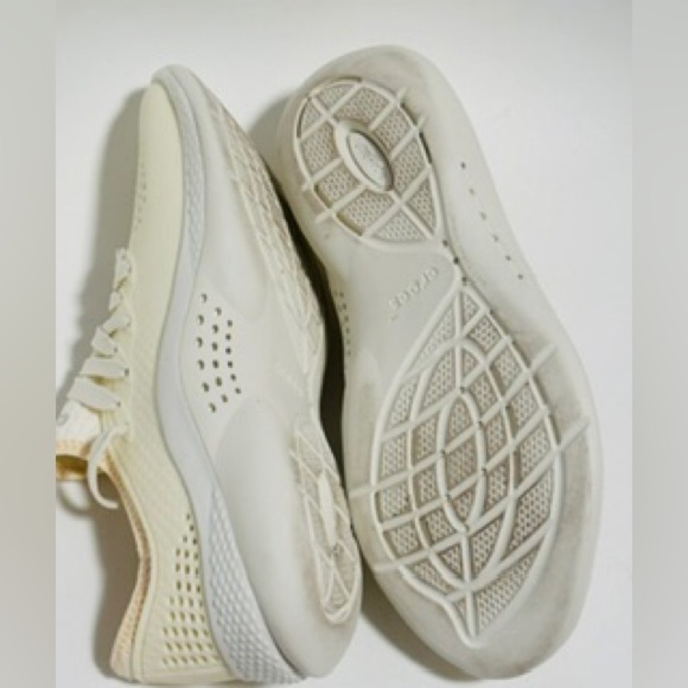 CROCS Women’s LiteRider 360 Pacer Almost White Casual Sneakers Shoes SZ 7 - Picture 4 of 6